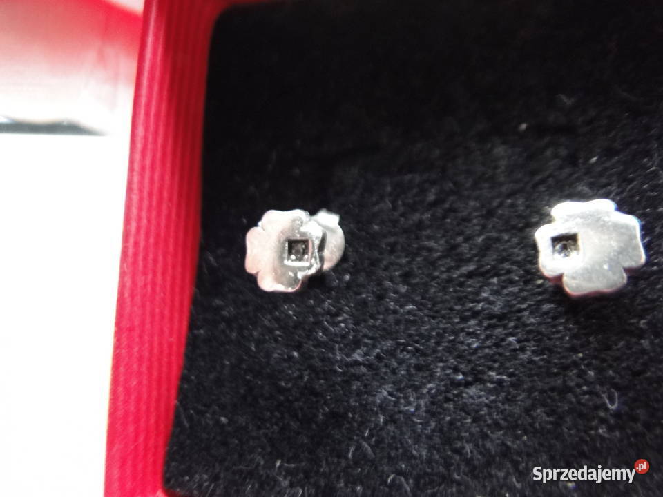 Kolczyki koniczynki 4listne srebro 925 mazowieckie sprzedam