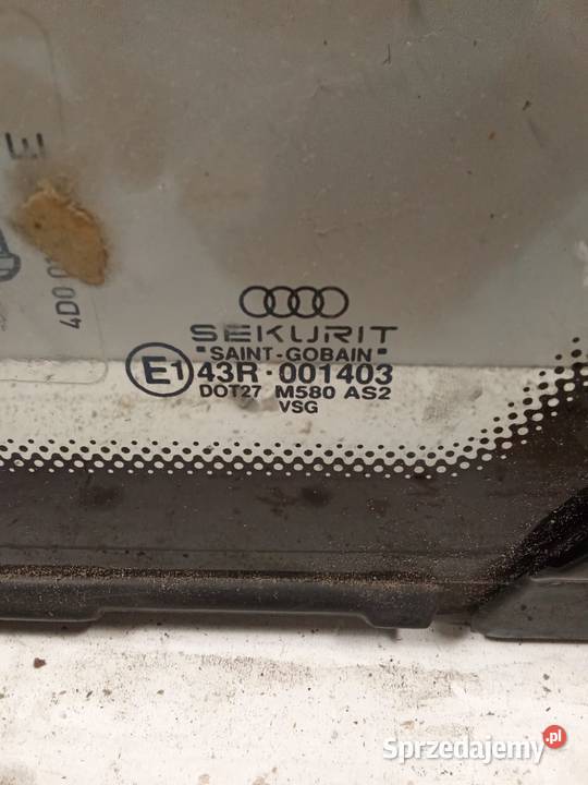 Szyba Trójkątna Prawa Tylna Audi A8 94 Oryginał wielkopolskie Bralin