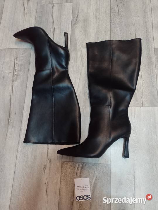 44 ASOS Design Czarne Kozaki wieczorowe na Kraków