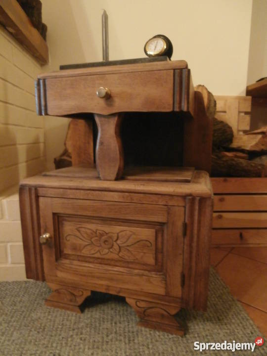 Szafka nocna dębowa w stylu art deco z Wrocław sprzedam