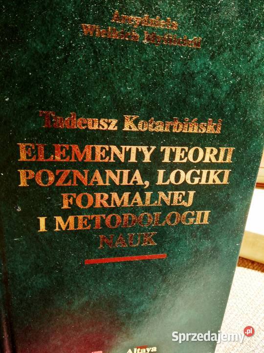 Kotarbiński Elementy poznania teorii formalnej Antyki, Sztuka, Kolekcje Warszawa