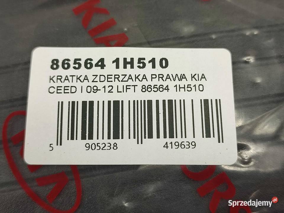 KRATKA ZDERZAKA PRAWY PRZÓD KIA CEED I LIFT 0912 osobowe