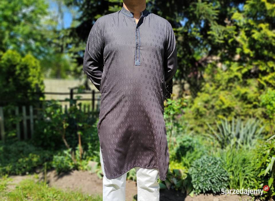 Męska tunika orientalna L czarna szara grafit Rozmiar L zachodniopomorskie Szczecin
