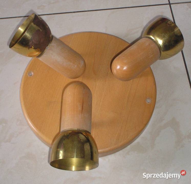 Drewniany kinkiet plafon używany o średnicy 25 małopolskie Kraków