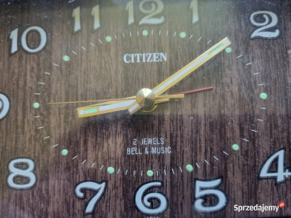 Zegar mechaniczny CITIZEN z pozytywką Musical