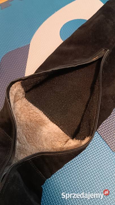 Eleganckie czarne wysokie kozaki z miękkiego małopolskie Kraków