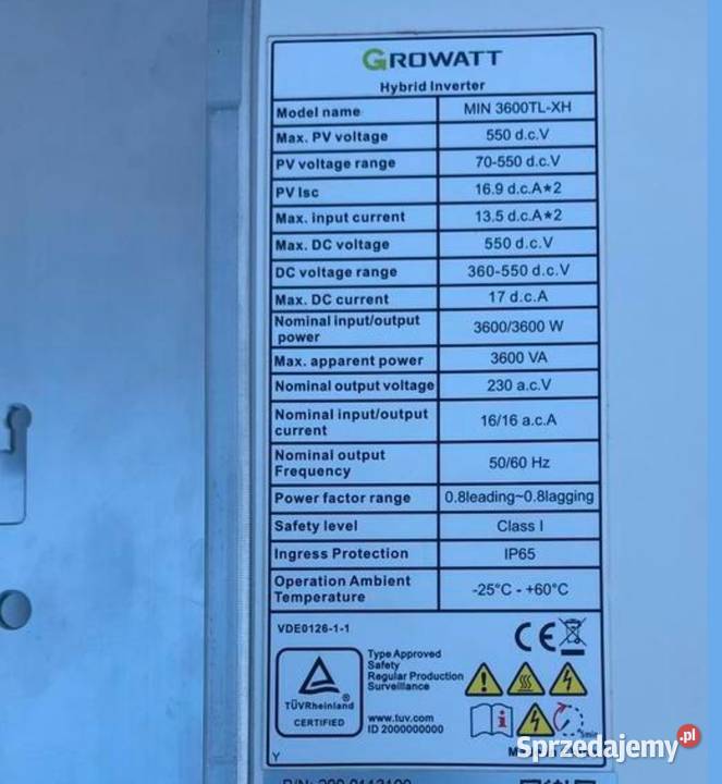Growatt 36 kw Hybrydowy Brodnica sprzedam