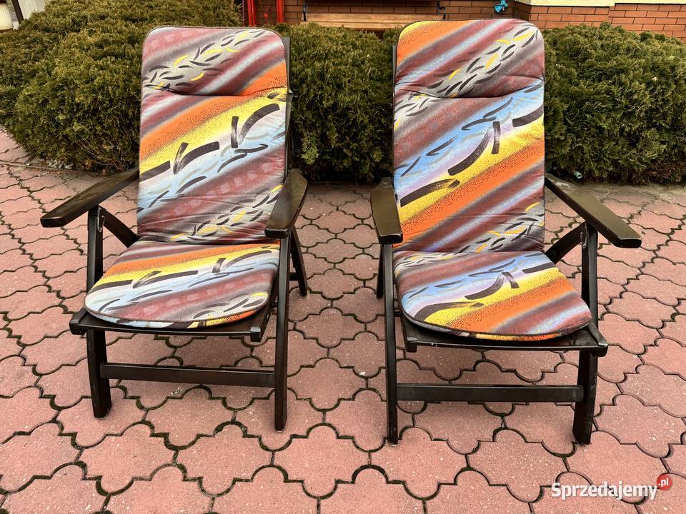 Leżak drewniany ogrodowy na taras brązowy mazowieckie Garwolin