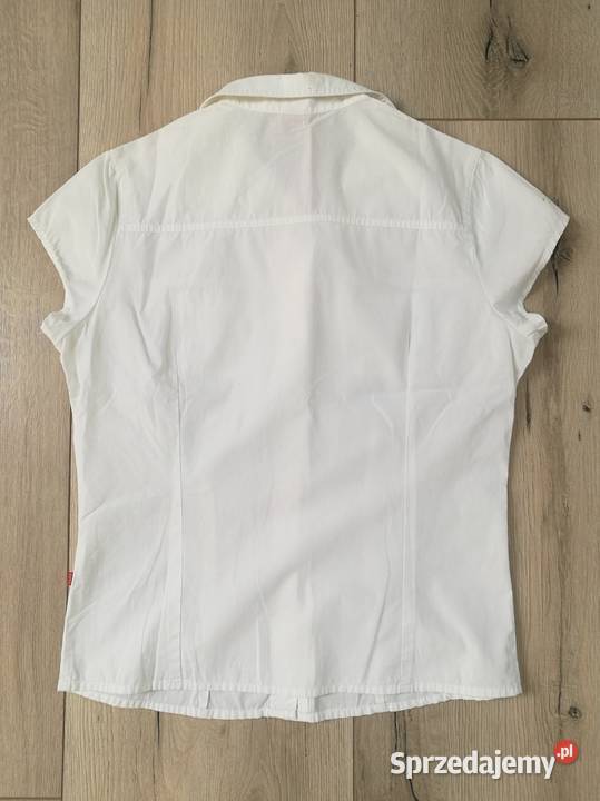 Damska biała bawełniana bluzka koszulowa Dębica sprzedam