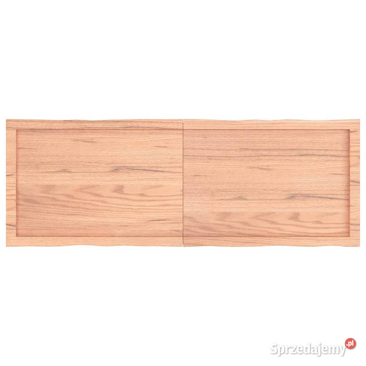 Blat jasnobrązowy 140x50x24 drewno z naturalną Blaty Warszawa