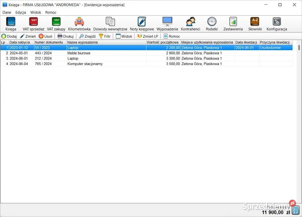 Księga przychodów i rozchodów brutto Windows Łódź