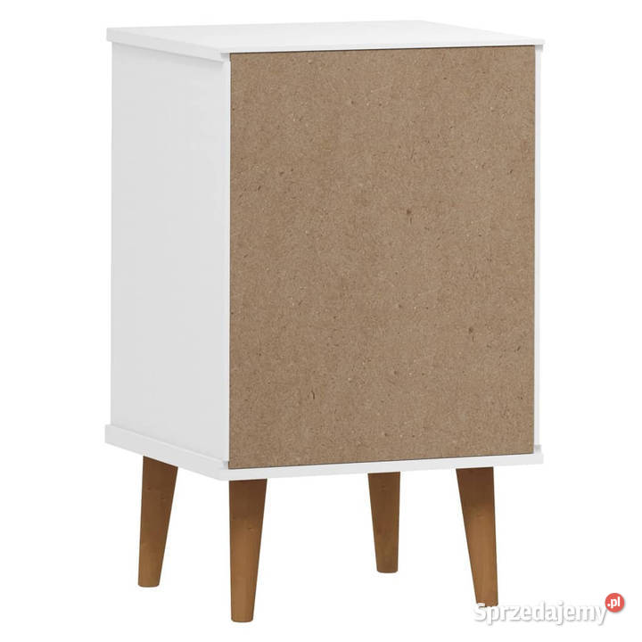 Szafka nocna MOLDE biała 40x35x65 lite drewno Warszawa