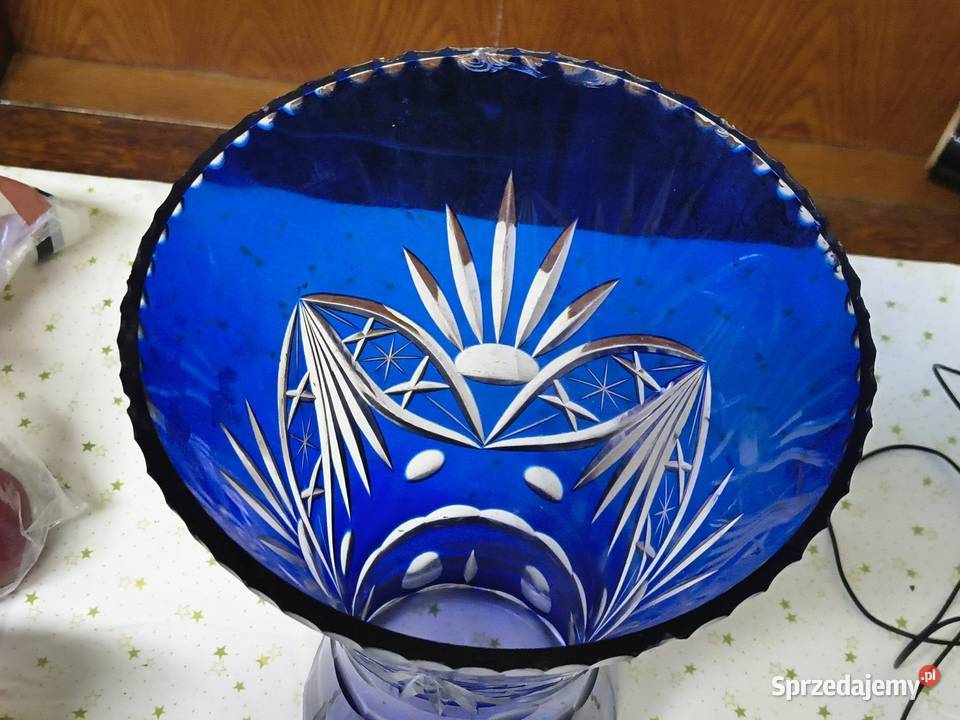 Wazon kobaltowy kryształ Chorzew