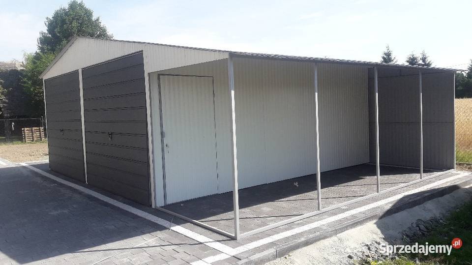 A68 Garaż Blaszany BIAŁY Garaże Blaszane Blaszak łódzkie Łęczyca sprzedam
