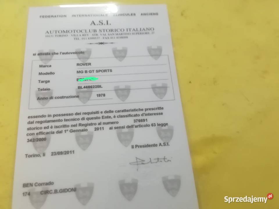 MG B GT Sport Warszawa sprzedam