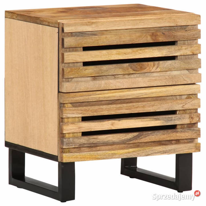 Szafki nocne 2 40x34x46 lite surowe drewno mango mazowieckie Warszawa