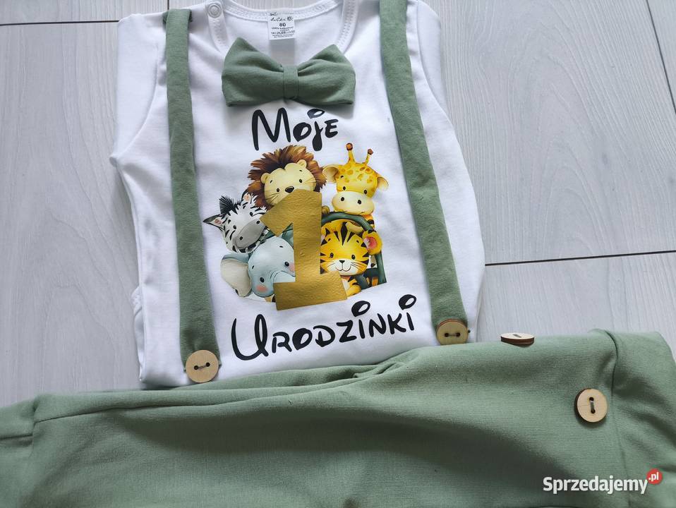 Komplet na roczek safari Moje 1 urodziny Namysłów sprzedam