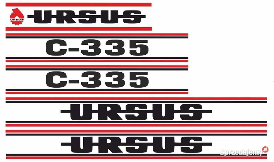 Naklejki napis URSUS C335 C335 komplet naklejek Biznes i Przemysł Kamionna