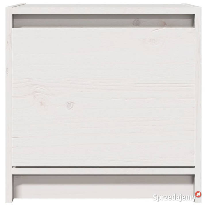 Szafka nocna biała 40x305x40 lite drewno sosnowe