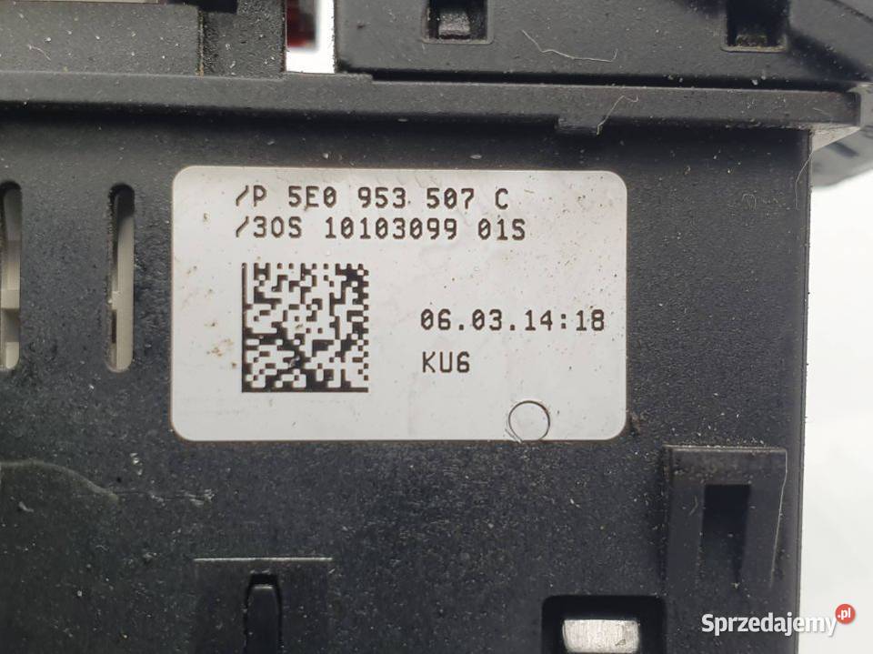 PRZYCISK SKODA OCTAVIA III 5E0953507C osobowe Pozostałe Motoryzacja Lipno