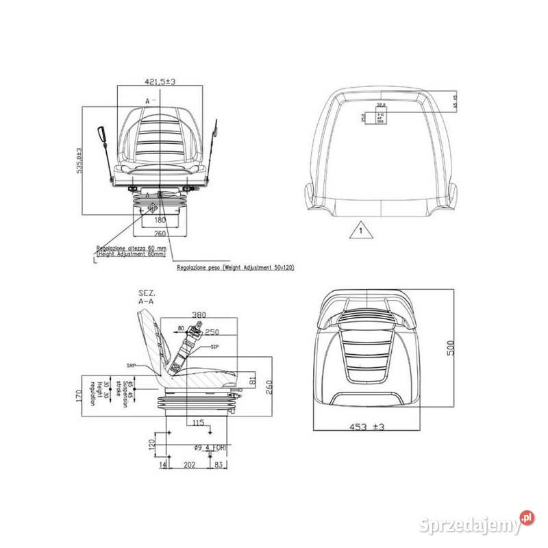 Fotel z amortyzacją mechaniczną AMA SEAT 83879 Kamionna sprzedam
