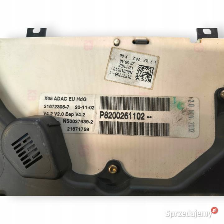 LICZNIK ZEGARY P8200261102 Renault Clio II LIFT osobowe Chełm