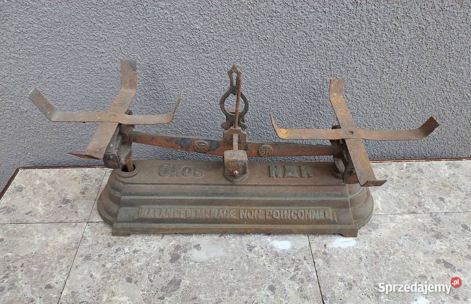 Nieocechowana waga domowa stara szalkowa Tczew