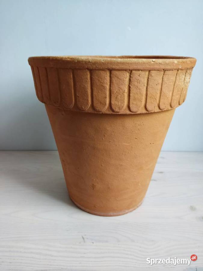 Stara donica gliniana ceramiczna fi 28 Głuchołazy