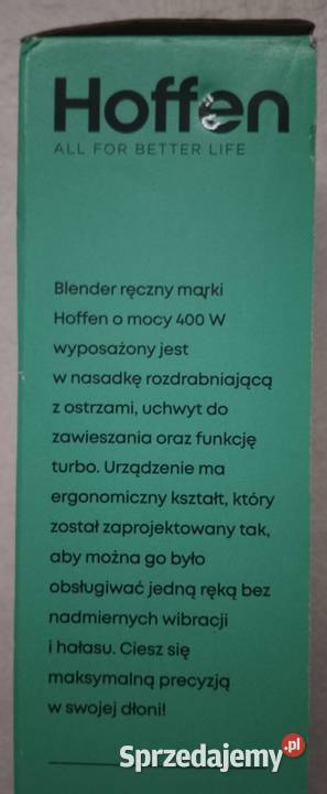 HOFFEN blender ręczny 400 W nowy Pozostałe Ełk