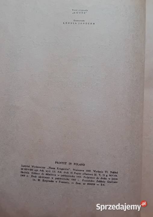 Edmund de Amicis Serce Opowiadania miesięczne Antykwariat Koźminek