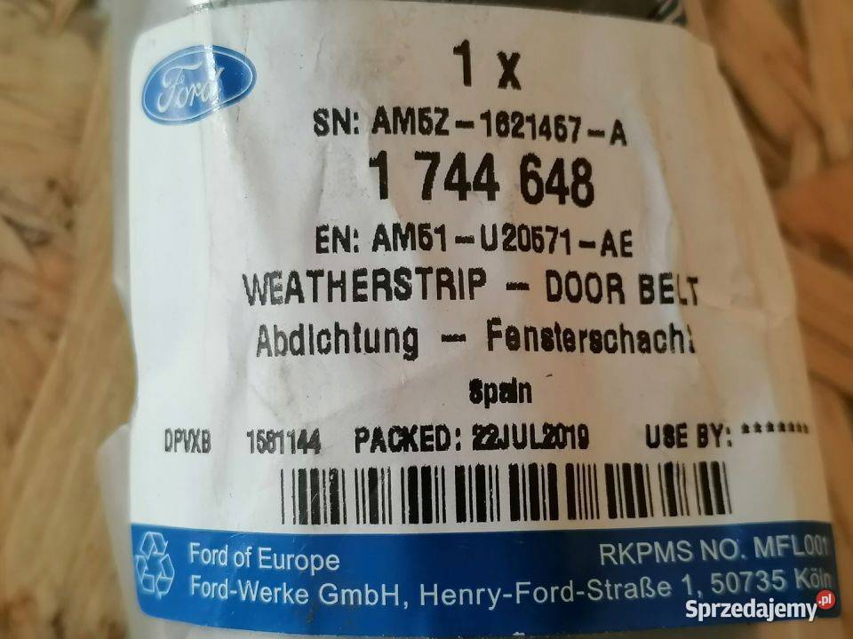 FORD C MK2 LISTWA USZCZELKA DRZWI PRZEDNICH Pleszew sprzedam