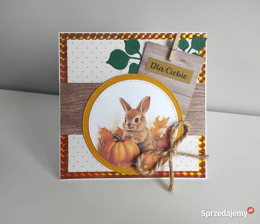 Jesienna kartka okolicznościowa ręcznie robiona Łódź
