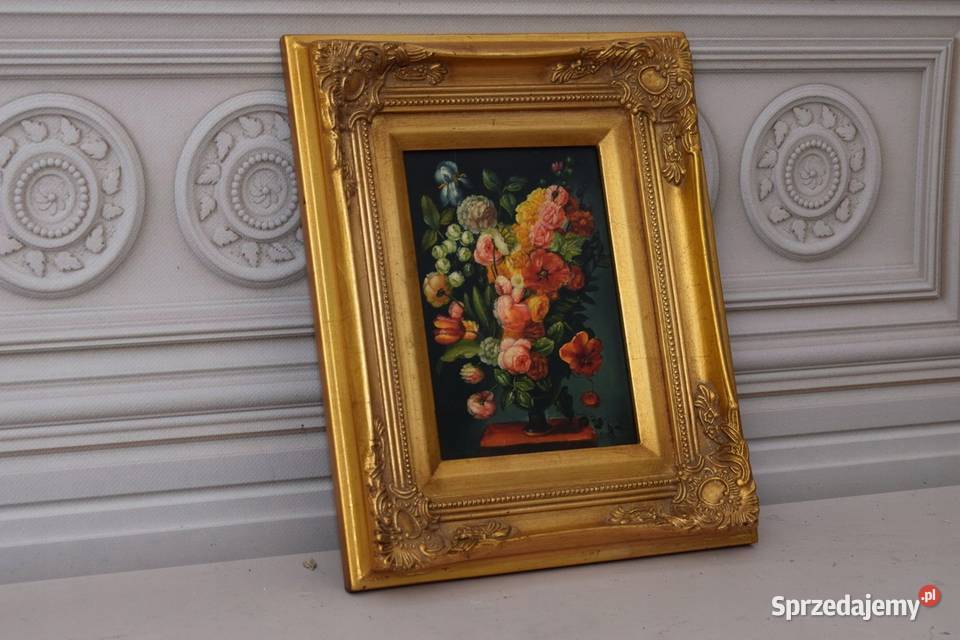 Kwiaty w Wazonie Na Stole Kolorowe Kwiaty Obraz Kraków