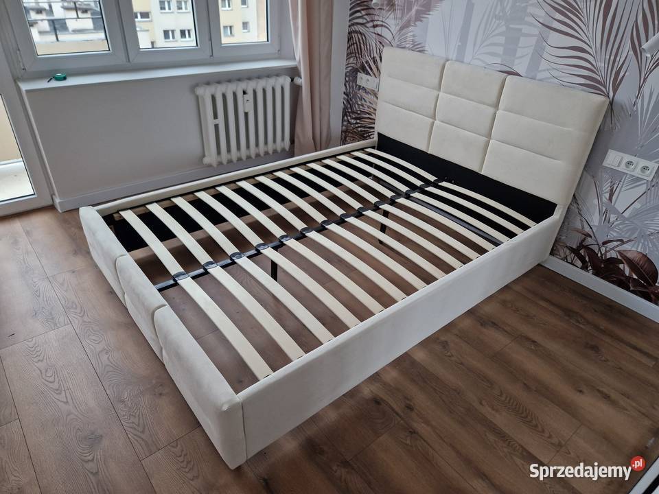 Łóźko Bergamo velur ecru 140x200 NOWE Kraków