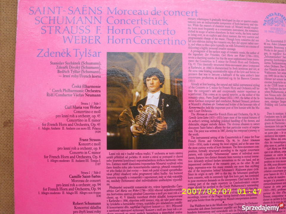 Klasyczna LP ZDENEK TYLSARSTRAUSS WEBER Wołów