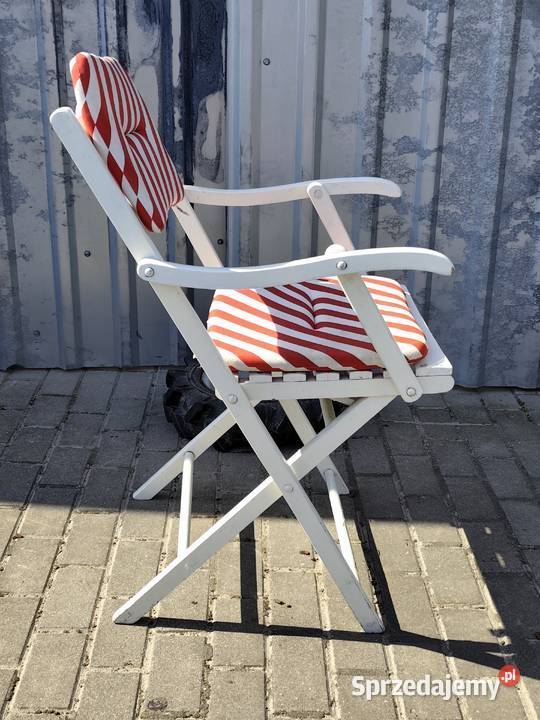 Stylowe Krzesło Składane Vintage Lata 60 Krzesła ogrodowe Poddębice