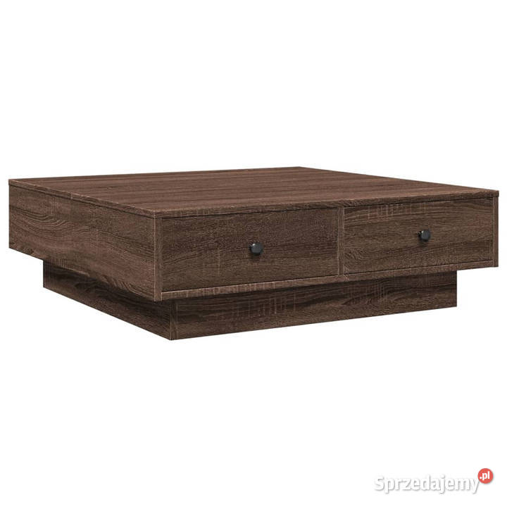 Stolik kawowy brązowy dąb 90x90x28 WM848093 Dom i Ogród Warszawa