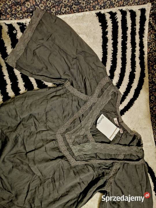 Szara Bluzka koszula BERSHkA z koronką 100 Leszno sprzedam