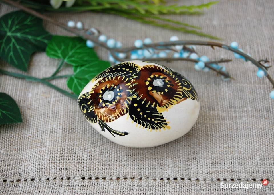 Stara pisanka drewniana malowana Ukraina 63 wielokolorowy Dekoracje i ozdoby Dekoracje i ozdoby Lublin