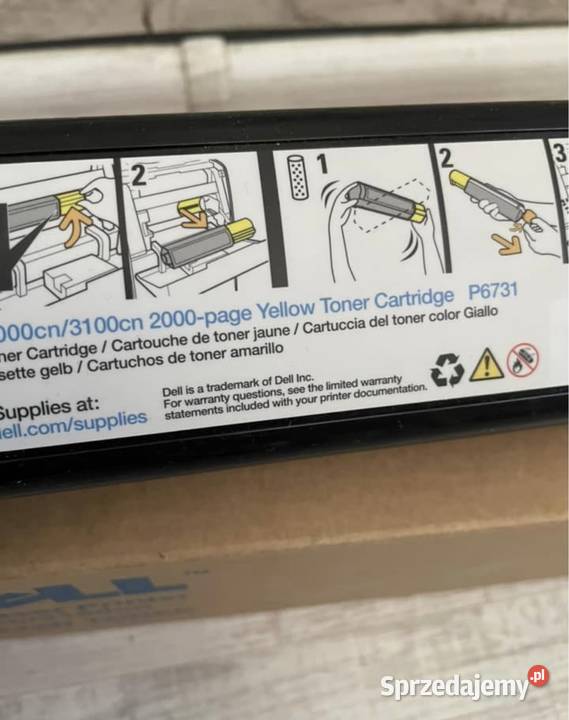 Nowy toner Dell Laser Printer 3000cn3100cn Yelow Mogilno