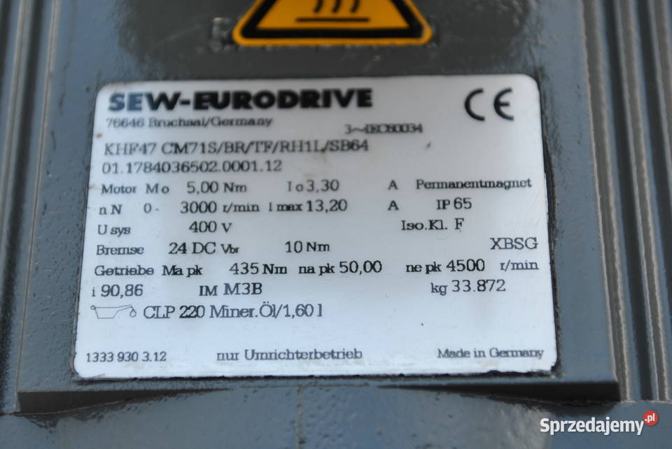 Motoreduktor Sew KHF4771S BR TF RH1L SB64