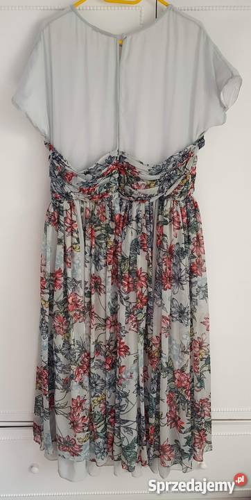 Rozkloszowana sukienka w kwiaty ASOS 46 XXXL 3XL Szczecin