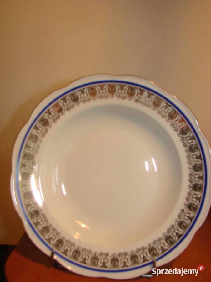 porcelanowy talerz obiadowy PRL Pruszcz Gdański