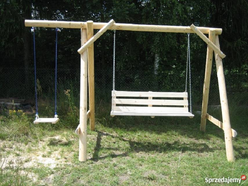 Huśtawka ogrodowa drewno Siemiatycze sprzedam