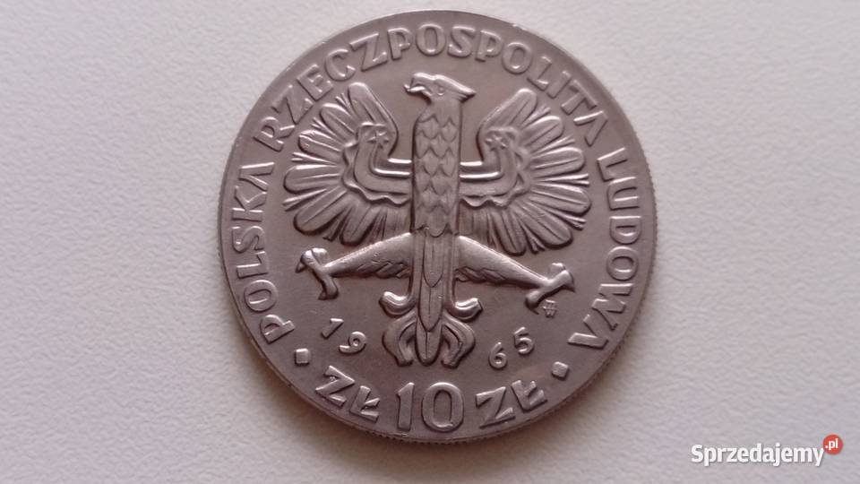 Moneta 10 1965 r Nike mennicza Super stan Mosina