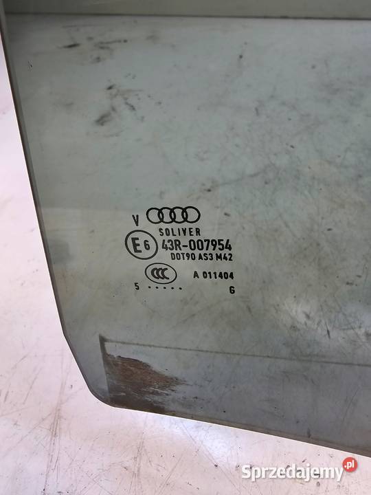 SZYBA BOCZNA DRZWI LEWY TYŁ AUDI A6 C7 LIFT Przystajń