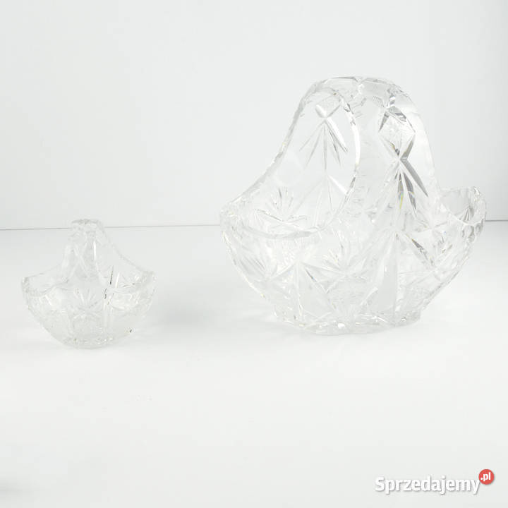 Para koszyków kryształowych Huta Szkła Julia Warszawa