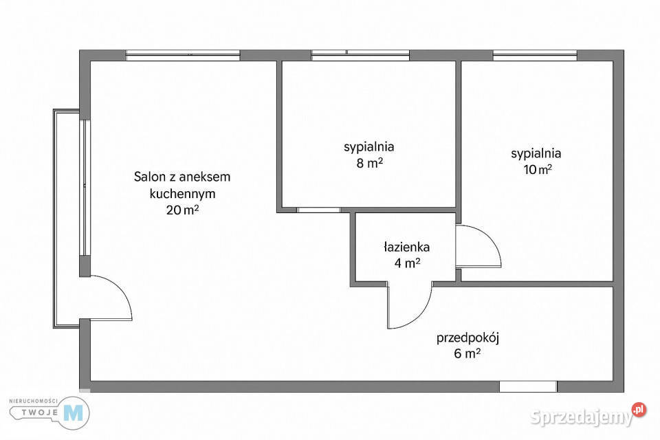 Mieszkanie 48m2 3 pokoje Kielce własność