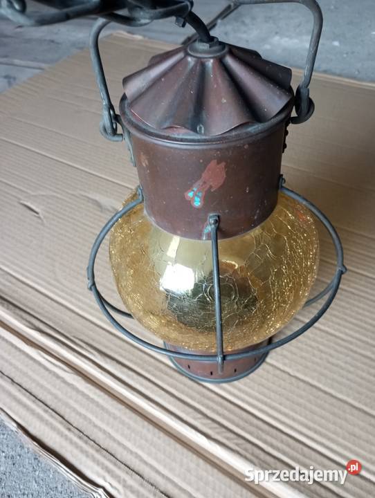stara lampa miedziana Chełmce