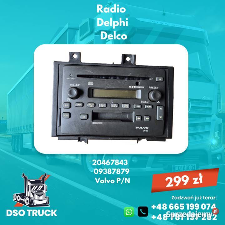 Radio Delphi Delco 20467843 09387879 Volvo PN Zawichost